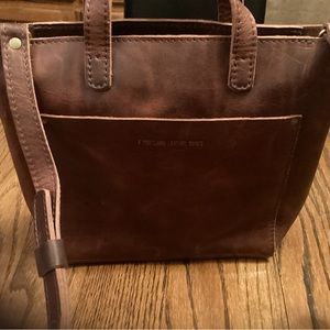 Portland Leather Mini Crossbody Tote in Canyon